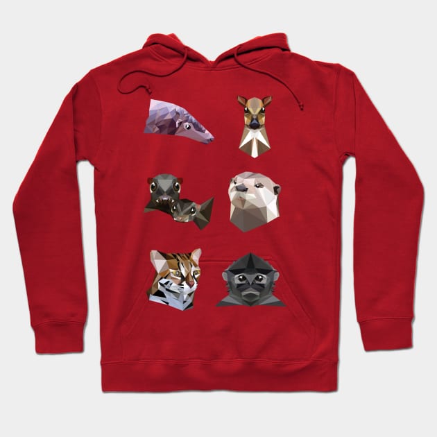 Mammals of Singapore Hoodie by GeometricWildlife